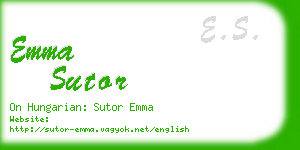 emma sutor business card